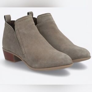 Diba Suede Ankle Booties in Taupe